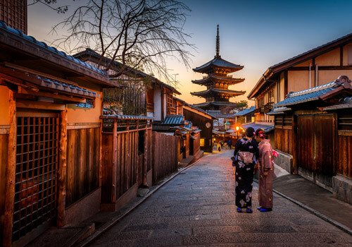 Santuario yasaka a veces llamado santuario gion, un santuario sintoista ubicado en kioto japon