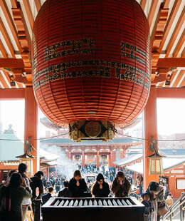 Imagen de santuario sintoísta de Meiji dedicado al ex-emperador Mutsuhito en la ciudad de Tokio