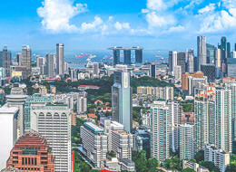 Imagen panóramica de la ciudad de Singapur