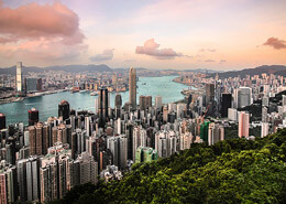 Paisaje de la ciudad de hong kong