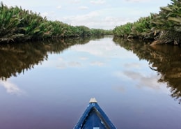 Canoa navegando en un río | Colombian Tourist