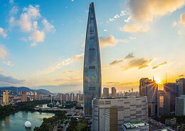 Captura de la caida de la tarde sobre corea del sur