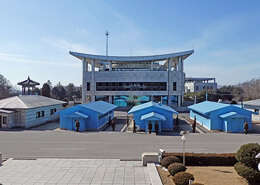 Imagen de la base de la zona desmilitarizada situada en la frontera con Corea del Norte.