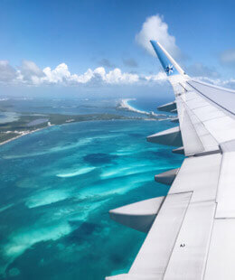 Foto de la playa de Cancun tomada desde un avion | Colombian Tourist