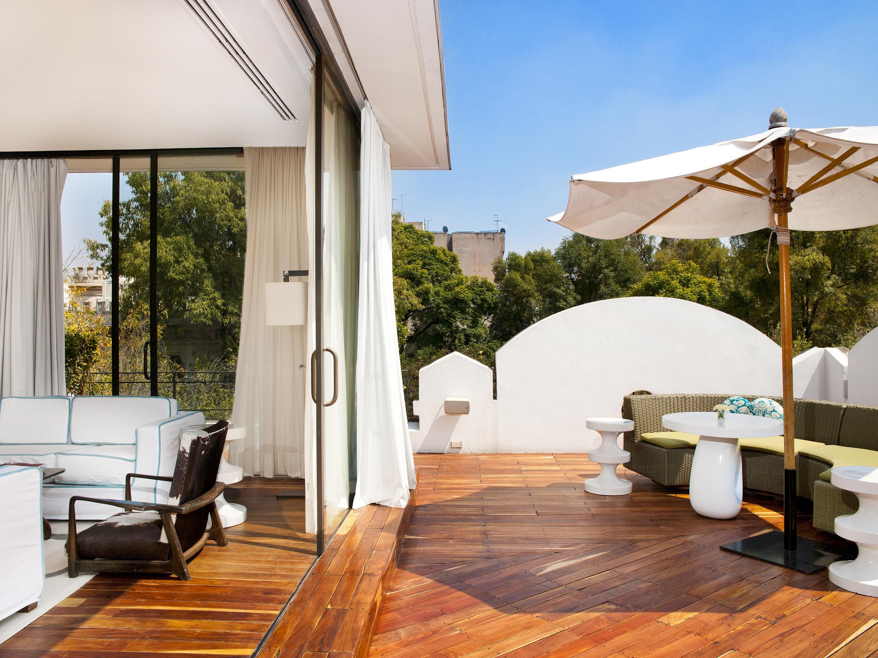 Gran terraza del hotel Condesa DF, Ciudad de México, México