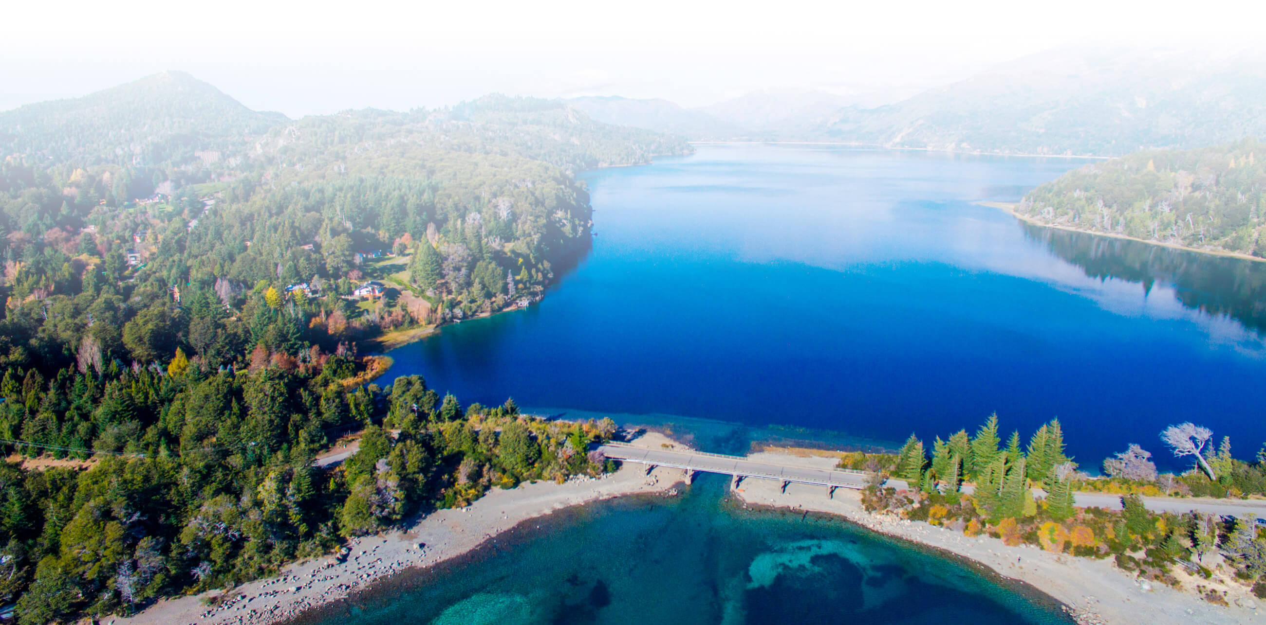 Imagen del paisaje de bariloche argentina, en febrero asi se ve este hermoso destino