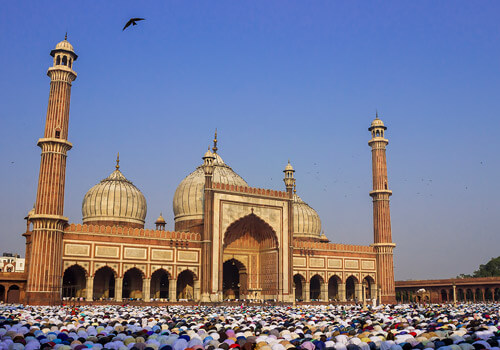 Jama masjid, una mezquita ubicada en delhi una de las mezquitas mas grandes de la india