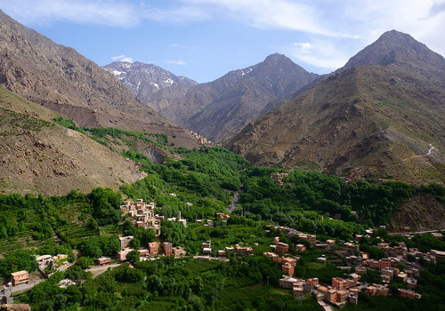 Imagen del paisaje montañoso de marruecos